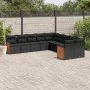 Garden sofa set 10 pieces with black synthetic rattan cushions by , Garden sets - Ref: Foro24-3228029, Price: 658,83 €, Disco...