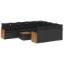 11-teiliges Gartensofa-Set und schwarze synthetische Rattankissen von , Gartensets - Ref: Foro24-3228022, Preis: 690,20 €, Ra...
