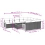11-teiliges Gartensofa-Set und schwarze synthetische Rattankissen von , Gartensets - Ref: Foro24-3228022, Preis: 674,32 €, Ra...