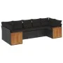 7-piece garden dining set and black synthetic rattan cushions by , Garden sets - Ref: Foro24-3227945, Price: 487,25 €, Discou...