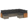 9-teiliges Gartenmöbel-Set und graue synthetische Rattankissen von , Gartensets - Ref: Foro24-3228223, Preis: 513,92 €, Rabat...