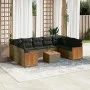 10-piece garden sofa set with gray synthetic rattan cushions by , Garden sets - Ref: Foro24-3227964, Price: 588,86 €, Discoun...