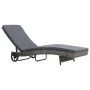 Lounger with wheels and cushion in anthracite gray synthetic rattan by vidaXL, Loungers - Ref: Foro24-47753, Price: 145,60 €,...