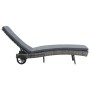 Liege mit Rollen und Kissen aus anthrazitgrauem synthetischem Rattan von vidaXL, Liegen - Ref: Foro24-47753, Preis: 146,06 €,...