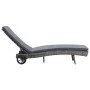 Lounger with wheels and cushion in anthracite gray synthetic rattan by vidaXL, Loungers - Ref: Foro24-47753, Price: 145,60 €,...