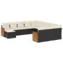 Garden sofa set 12 pieces with black synthetic rattan cushions by , Garden sets - Ref: Foro24-3228261, Price: 685,15 €, Disco...