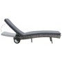 Liege mit Rollen und Kissen aus anthrazitgrauem synthetischem Rattan von vidaXL, Liegen - Ref: Foro24-47753, Preis: 146,06 €,...
