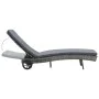 Lounger with wheels and cushion in anthracite gray synthetic rattan by vidaXL, Loungers - Ref: Foro24-47753, Price: 145,60 €,...