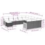 Garden sofa set 12 pieces with black synthetic rattan cushions by , Garden sets - Ref: Foro24-3228261, Price: 685,15 €, Disco...