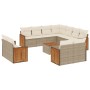 12-piece garden sofa set and brown synthetic rattan cushions by , Garden sets - Ref: Foro24-3228186, Price: 804,72 €, Discoun...