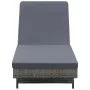 Lounger with wheels and cushion in anthracite gray synthetic rattan by vidaXL, Loungers - Ref: Foro24-47753, Price: 145,60 €,...