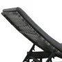 Lounger with wheels and cushion in anthracite gray synthetic rattan by vidaXL, Loungers - Ref: Foro24-47753, Price: 145,60 €,...