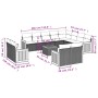 Garden sofa set with cushions 13 pieces gray synthetic rattan by , Garden sets - Ref: Foro24-3228202, Price: 867,81 €, Discou...