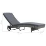 Lounger with wheels and cushion in anthracite gray synthetic rattan by vidaXL, Loungers - Ref: Foro24-47753, Price: 145,60 €,...