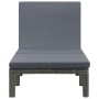 Lounger with anthracite gray synthetic rattan cushion by vidaXL, Loungers - Ref: Foro24-47752, Price: 141,47 €, Discount: %