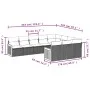 Gartensofa-Set 10-teilig mit schwarzen synthetischen Rattankissen von , Gartensets - Ref: Foro24-3228015, Preis: 657,02 €, Ra...