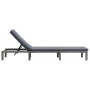 Lounger with anthracite gray synthetic rattan cushion by vidaXL, Loungers - Ref: Foro24-47752, Price: 141,47 €, Discount: %