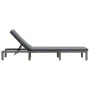 Lounger with anthracite gray synthetic rattan cushion by vidaXL, Loungers - Ref: Foro24-47752, Price: 139,80 €, Discount: %