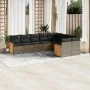 Set de muebles de jardín 9 pzas y cojines ratán sintético gris de , Conjuntos de jardín - Ref: Foro24-3227985, Precio: 551,24...