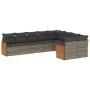 Set de muebles de jardín 9 pzas y cojines ratán sintético gris de , Conjuntos de jardín - Ref: Foro24-3227985, Precio: 551,24...