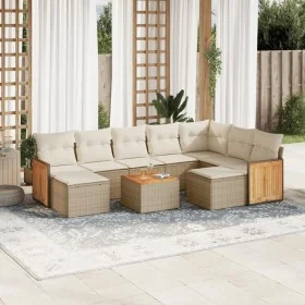 Garden sofa set with beige cushions 10 pieces synthetic rattan by , Garden sets - Ref: Foro24-3228228, Price: 635,79 €, Disco...