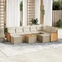 Gartensofa-Set mit beigen Kissen, 10-teilig, synthetisches Rattan von , Gartensets - Ref: Foro24-3228228, Preis: 635,79 €, Ra...