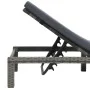 Liege mit anthrazitgrauem synthetischem Rattankissen von vidaXL, Liegen - Ref: Foro24-47752, Preis: 139,80 €, Rabatt: %