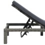 Lounger with anthracite gray synthetic rattan cushion by vidaXL, Loungers - Ref: Foro24-47752, Price: 141,47 €, Discount: %