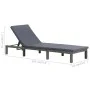 Lounger with anthracite gray synthetic rattan cushion by vidaXL, Loungers - Ref: Foro24-47752, Price: 139,80 €, Discount: %