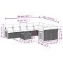 Gartensofa-Set 10-teilig mit schwarzen synthetischen Rattankissen von , Gartensets - Ref: Foro24-3227987, Preis: 614,46 €, Ra...