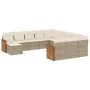 12-piece garden sofa set and brown synthetic rattan cushions by , Garden sets - Ref: Foro24-3228263, Price: 766,51 €, Discoun...