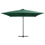 Freischwinger mit LED-Leuchten und grüner Stahlstange 250x250 cm von vidaXL, Sonnenschirme - Ref: Foro24-46993, Preis: 89,78 ...