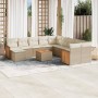 12-piece garden sofa set and brown synthetic rattan cushions by , Garden sets - Ref: Foro24-3228256, Price: 711,37 €, Discoun...