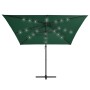 Freischwinger mit LED-Leuchten und grüner Stahlstange 250x250 cm von vidaXL, Sonnenschirme - Ref: Foro24-46993, Preis: 89,78 ...
