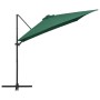 Freischwinger mit LED-Leuchten und grüner Stahlstange 250x250 cm von vidaXL, Sonnenschirme - Ref: Foro24-46993, Preis: 89,78 ...