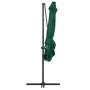 Cantilever umbrella with LED lights and green steel post 250x250 cm by vidaXL, Umbrellas - Ref: Foro24-46993, Price: 88,98 €,...