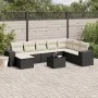 Set de sofás de jardín 8 piezas y cojines ratán sintético negro de , Conjuntos de jardín - Ref: Foro24-3222965, Precio: 533,3...