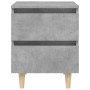 Nachttische mit Beinen 2 Stück graues Kiefernholz 40x35x50 cm von vidaXL, Nachttische - Ref: Foro24-805860, Preis: 73,82 €, R...
