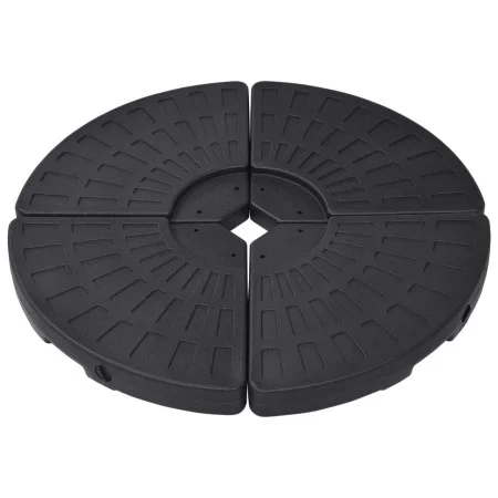 Fächerförmiger Schirmständer 4 Stück Schwarz von vidaXL, Schirmständer - Ref: Foro24-47857, Preis: 81,18 €, Rabatt: %