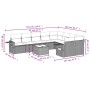 Gartensofa-Set 10-teilig mit schwarzen synthetischen Rattankissen von , Gartensets - Ref: Foro24-3220645, Preis: 553,51 €, Ra...