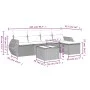 Garden sofa set with cushions 6 pieces beige synthetic rattan by , Garden sets - Ref: Foro24-3221297, Price: 436,21 €, Discou...