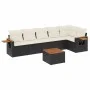 7-piece garden dining set and black synthetic rattan cushions by , Garden sets - Ref: Foro24-3226833, Price: 421,14 €, Discou...