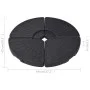 Fächerförmiger Schirmständer 4 Stück Schwarz von vidaXL, Schirmständer - Ref: Foro24-47857, Preis: 81,18 €, Rabatt: %