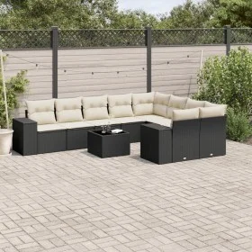 Garden sofa set 10 pieces with black synthetic rattan cushions by , Garden sets - Ref: Foro24-3223045, Price: 608,30 €, Disco...