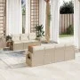 Garden sofa set with beige cushions 8 pcs PE rattan by , Modular outdoor sofas - Ref: Foro24-3224469, Price: 568,25 €, Discou...