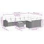 Garden sofa set 10 pieces with black synthetic rattan cushions by , Garden sets - Ref: Foro24-3223045, Price: 565,72 €, Disco...