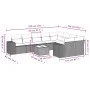 Garden sofa set 10 pieces with black synthetic rattan cushions by , Garden sets - Ref: Foro24-3223045, Price: 608,30 €, Disco...