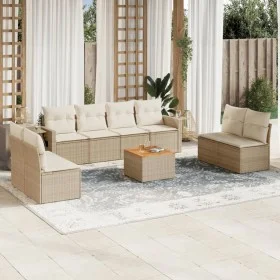 9-piece garden sofa set with beige synthetic rattan cushions by , Modular outdoor sofas - Ref: Foro24-3224525, Price: 562,18 ...