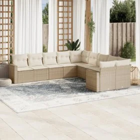 Garden sofa set with beige cushions 10 pieces synthetic rattan by , Garden sets - Ref: Foro24-3219498, Price: 665,17 €, Disco...
