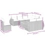 9-teiliges Gartensofa-Set mit beigen synthetischen Rattankissen von , Gartensets - Ref: Foro24-3225100, Preis: 601,91 €, Raba...